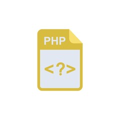 PHP File types icon , vector art and illustration