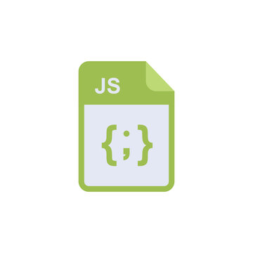 JS  - javascript File types icon , vector art and illustration