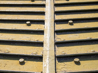 Metal ventilation grill. Abstract geometric pattern.