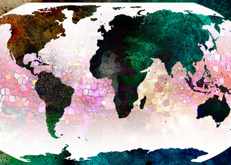 world map on the map
