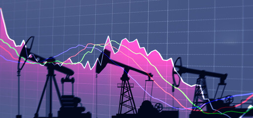 Crisis oil market. Falling petroleum prices. 