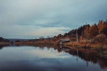 reflections in the water