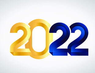 happy new year, colored 2022 numbers, design elements for new year decor, 2022 vector
