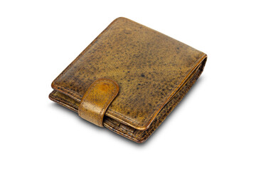 men's leather wallet on a white background
