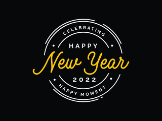 happy new years 2022 celebration banner template