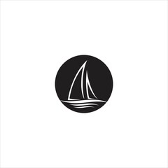 Sailboat Logo Vector Abstract Templates