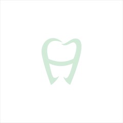 Initials H logo vector teeth templates