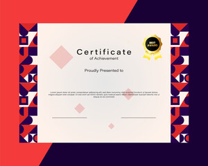 Modern certificate business template document design