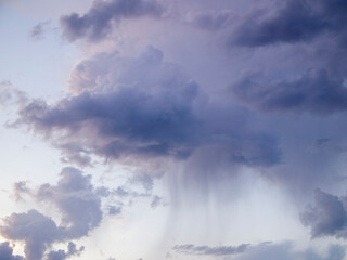 Fototapeta premium Bottom view of rain clouds.