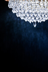 Crystal glass chandelier as home decor, interior design and luxury furniture detail, holiday...