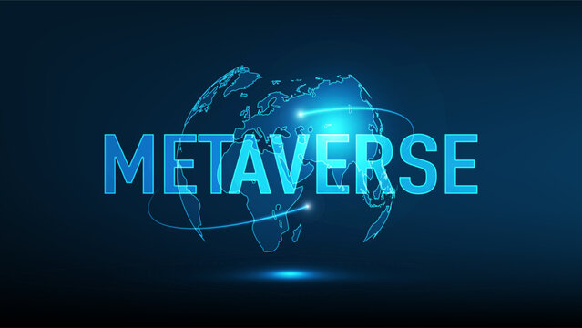 Metaverse digital world smart futuristic interface technology background, Vector Illustration