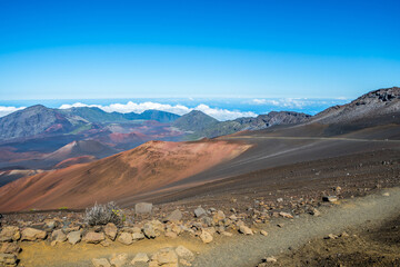 Fototapeta na wymiar An overlooking view of nature in Maui, Hawaii