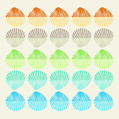 seamless pattern sea shell