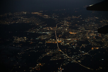 Night city landscape