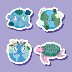 save the planet stickers