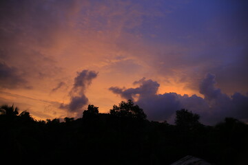 Beautiful Sunset in the Village