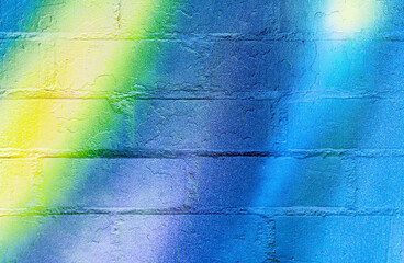 Art under ground. Beautiful street art graffiti background. The wall is decorated with abstract drawings house paint. Modern style urban culture of street youth. Abstract picture on wall