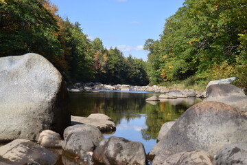 Fototapeta na wymiar Swift River, Roxbury Maine In the Fall