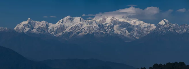 Papier Peint photo autocollant Kangchenjunga Montagne de l& 39 Himalaya à Darjeeling Inde