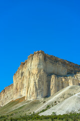 Beautiful landscape of White Rock or Belaya Scala, Rock Aq Kaya, Crimea,