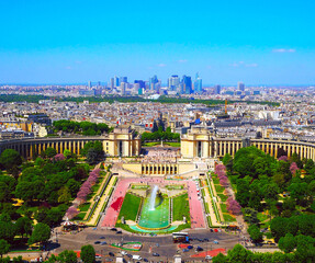 Aerial view from Eiffel Tower on Champ de Mars - Paris, France