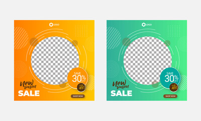 Stylish Social Media Sale Banner design | Vector Illustration