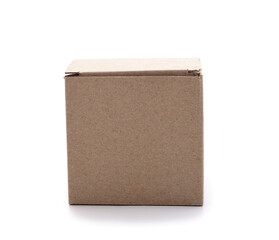 Brown cardboard box.
