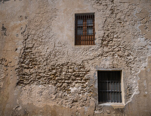 old wall with windows