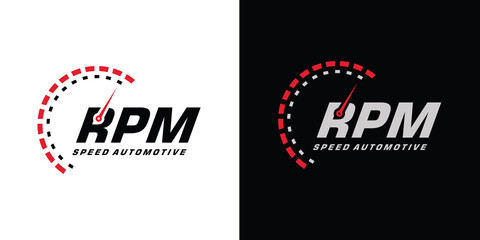 Speed rpm logo design for automotive