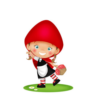 caperucita roja, nena disfrazada, caperucita ,cuentos infantiles