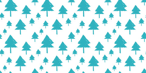 Christmas Pattern - Christmas Trees  Background, Seamless