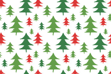 Christmas Pattern - Christmas Trees  Background, Seamless