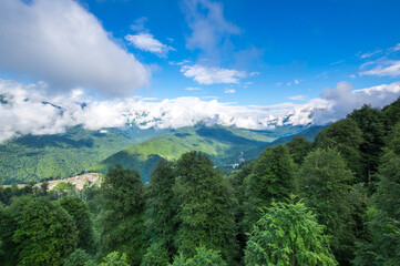 Obraz premium View of Caucasian mountains