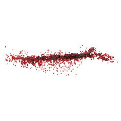3D illustration of realistic blood splash
