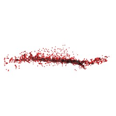3D illustration of realistic blood splash
