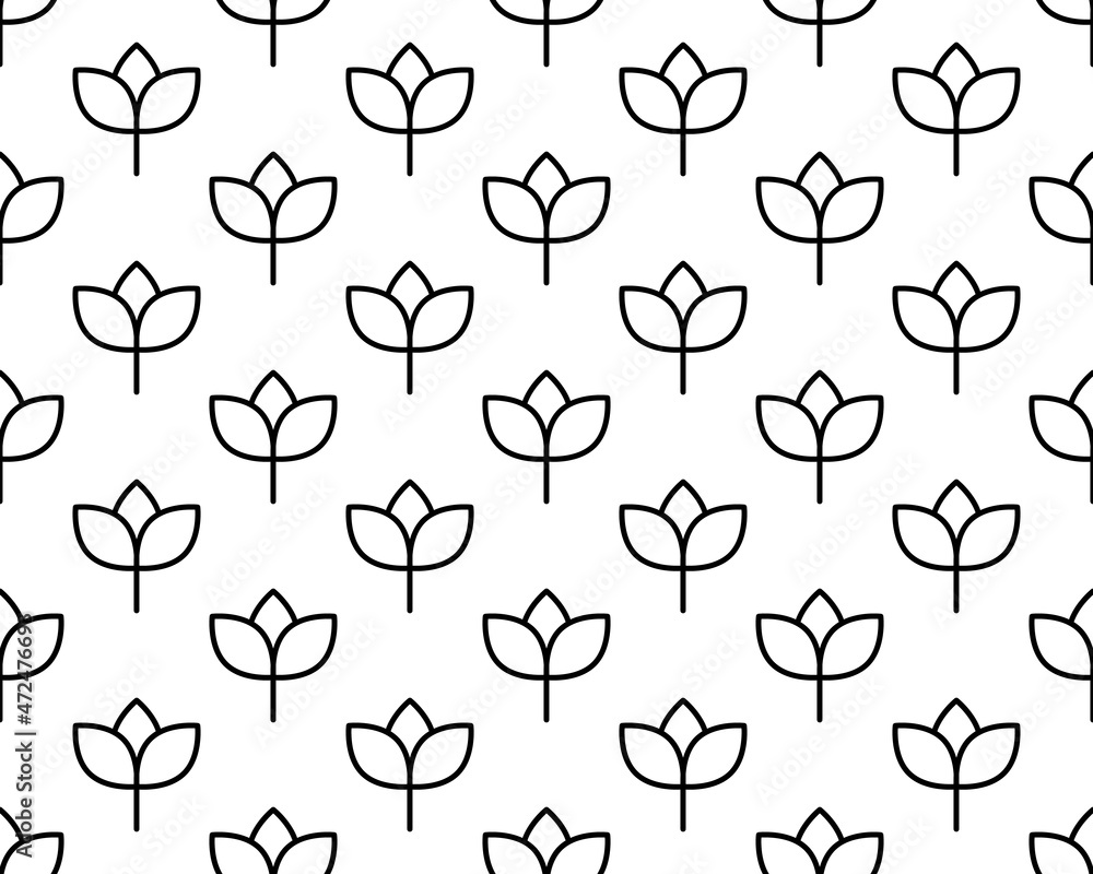 Poster abstract seamless geometries pattern. white in black color. for wallpaper. design page fill. vector 