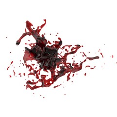 Obraz na płótnie Canvas 3D illustration of realistic blood splash 