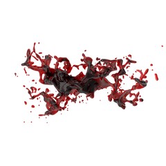 3D illustration of realistic blood splash
