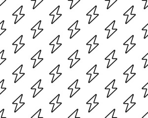 Vector seamless pattern, lightning, Editable can be used for web page backgrounds, pattern fills