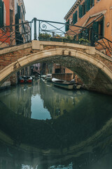 Venice streets with canals and boats