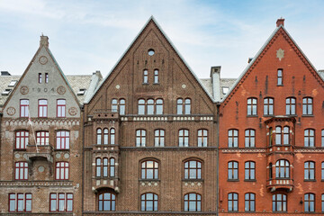 Fototapeta na wymiar Historical buildings in Bergen (Bryggen) city center