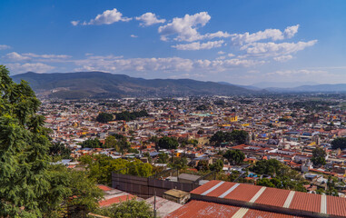 Obraz premium Aerial view of the city of Oaxaca de Juarez in southern Mexico