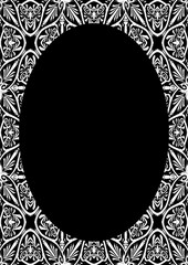 Circle Frame Background with Decorated Borders