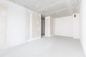 Obraz premium interior of the apartment without decoration in gray colors
