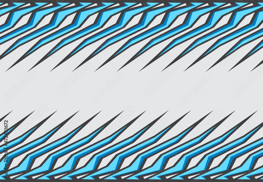 Poster abstract background with blue sharp tribal pattern
