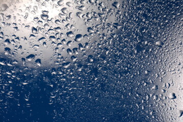 drops on glass , window condensation  background. 