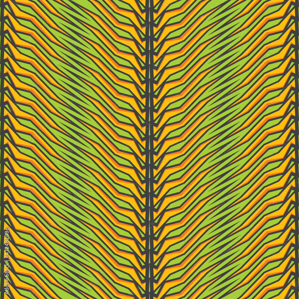 Poster abstract background with yellow sharp tribal pattern