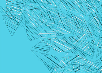 Minimalist background with blue abstract triangle stripe pattern