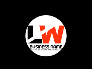 LW l w letter logo, Creative Modern LW Letters Logo icon vector image Design