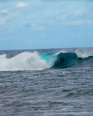 Big wave on the Atlantic coast in Madeira